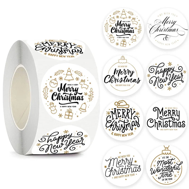 Autocollants de Noël pour enveloppes - lot de 50 à 500 pièces