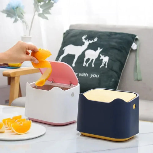 poubelle rectangle couvercle roulant moderne rose blanche bleu marine jaune sac plastique respectueux environnement