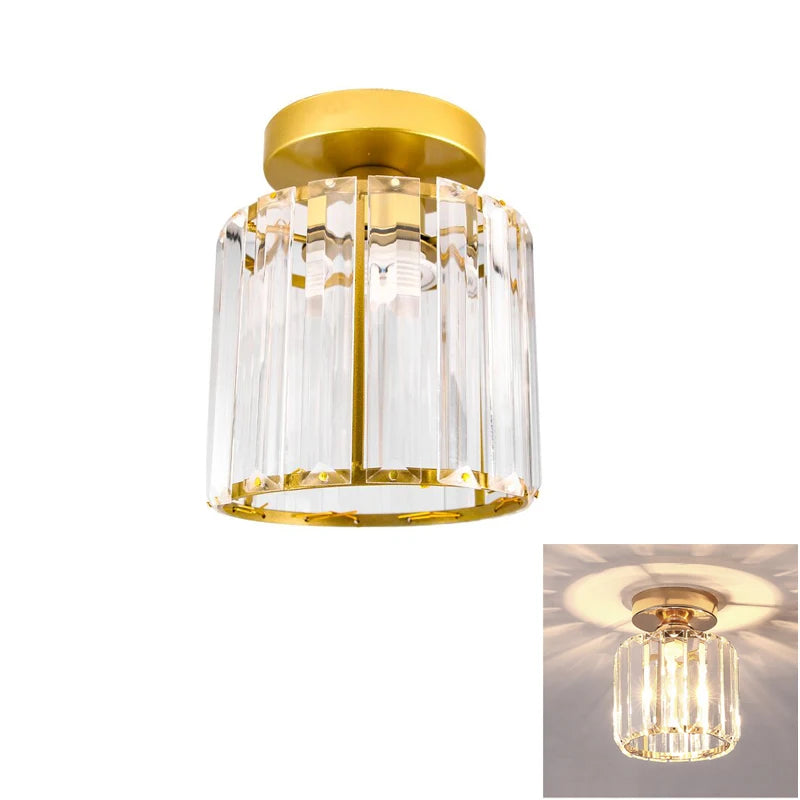 Lampe moderne or noir transparent acrylique éclairage chambre entrée étude