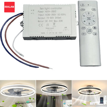 contrôleur ventilateur led télécommande bande lumineuse flexible gradation couleur réglable moderne blanc rond