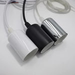 lampe suspendue moderne câble électrique 0.5m 0.8m 1m 1.5m blanc noir chrome