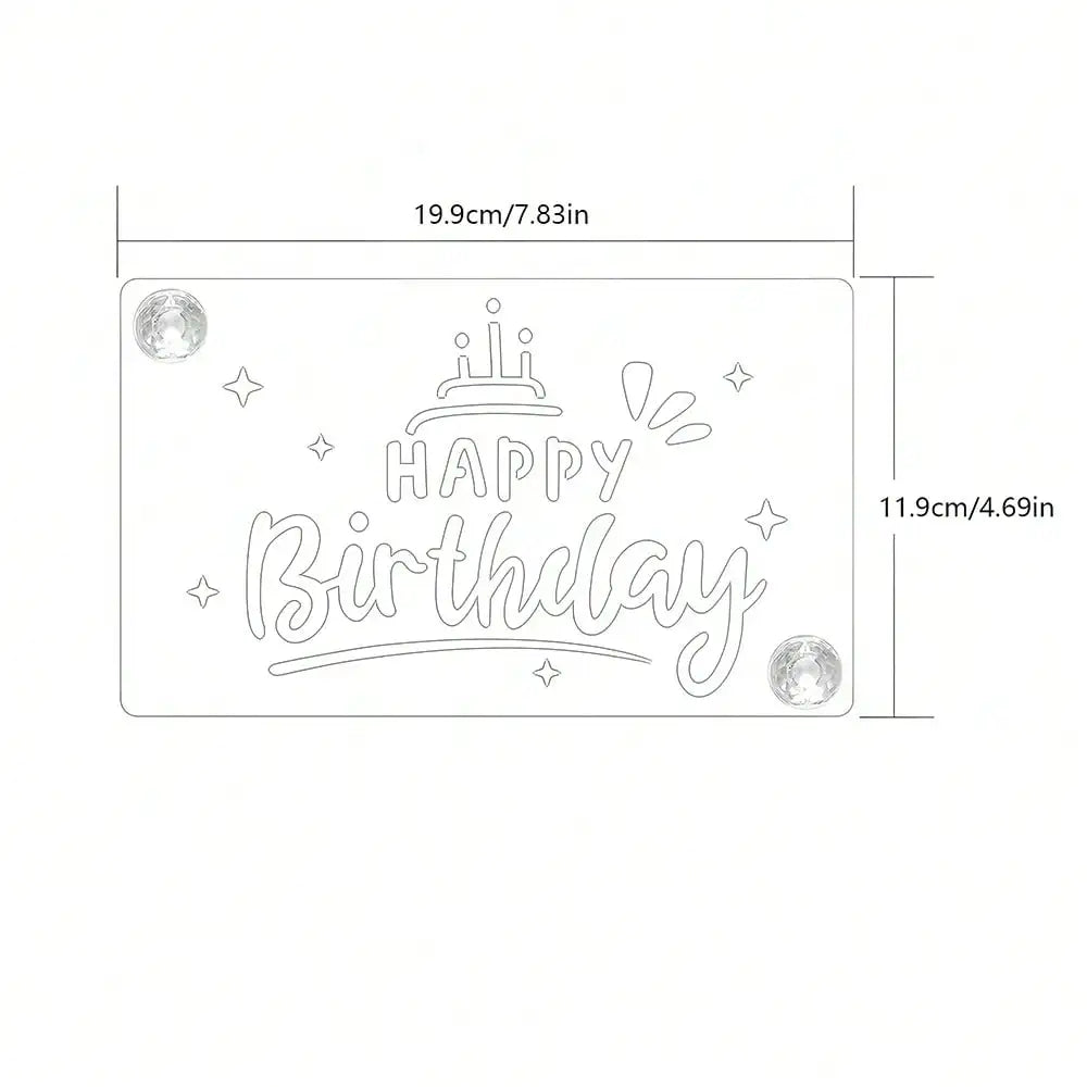 pochoirs gâteau acrylique joyeux anniversaire eid mariage décorations sucre classiques strass adhésifs
