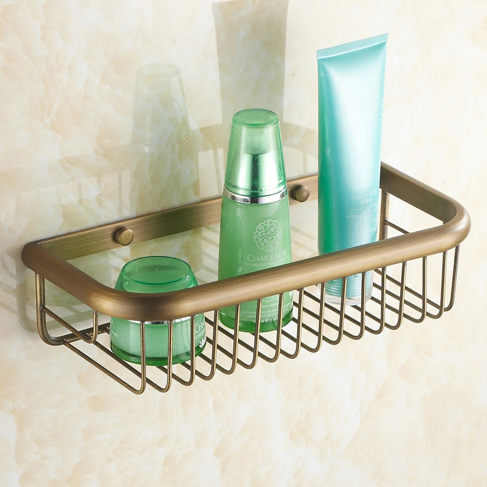 panier mural chrome bronze doré fileté moderne vis fixations