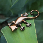 Gecko vert résine décoration jardin