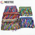 frange pailletée multicolore dentelle perlée élastiquée jupe élégante décoration vêtement textile maison DIY