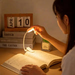 lampe lecture led portable clipser piles réglable continu blanc moderne veilleuse