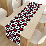 nappe table carreaux noir blanc motif festives polyestre rouge variées festive