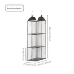 organisateur suspendu étagère armoire maille fine moderne réutilisable chambre beige clair opacité crochets multifonctionnel