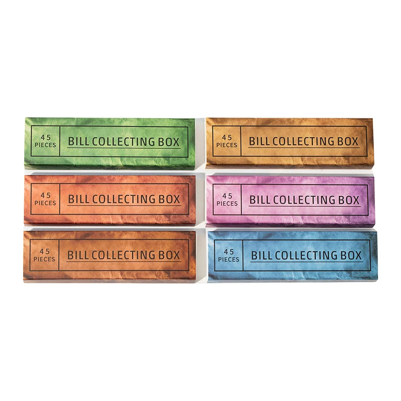 autocollants vintage multicolores billets clips scrapbooking diy bricolage étiquettes rétro fournitures artisanales matériaux papier