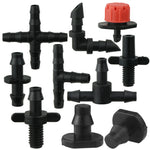 connecteurs irrigation tuyaux 4mm 6.2mm noir rondelles rouges pratique robuste jardinerie fleur
