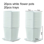 pots fleurs plastique rouge vert jaune bleu blanc noir modernes assiettes base