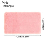 tapis peluche douce moderne rose blanc 11cm 18cm 18.5cm 8cm accessoire poupée maison jouet
