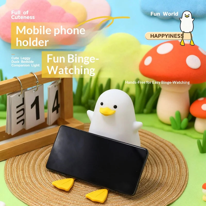 lampe chevet canard blanc jaune mignon rechargeable tactile réglable usb moderne adhésif