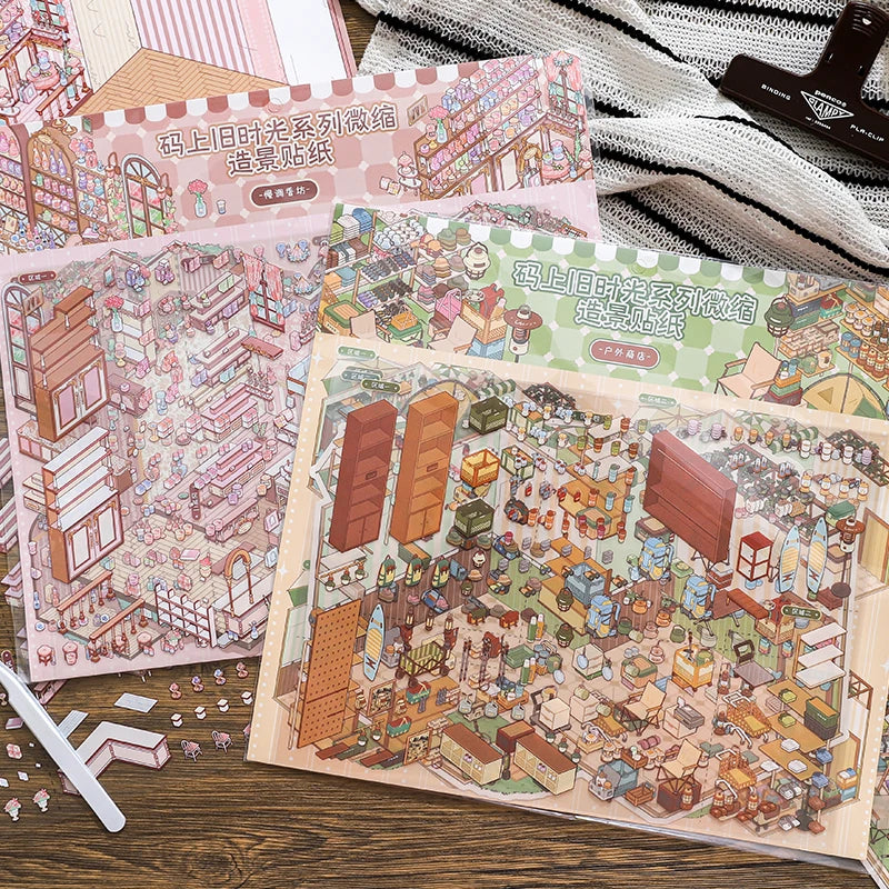 puzzle multicolore illustration magasin détaillée adhésif pièces puzzle boîte puzzle pince puzzle enfants jouet