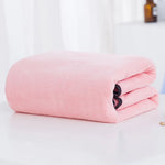 serviette bain absorbante séchage rapide gris rose microfibre corail fleec uni moderne large