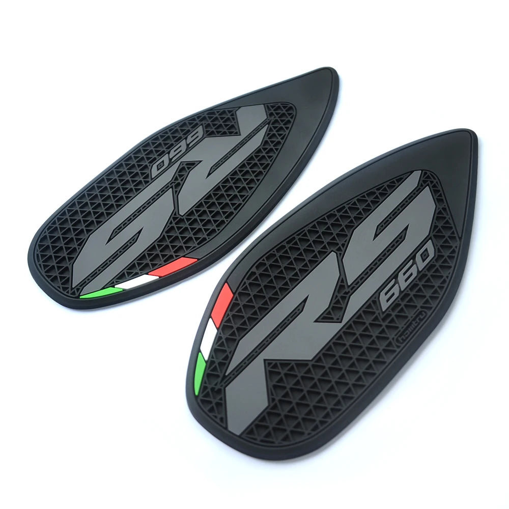 sticker reservoir moto rs660 noir gris vert rouge drapeau italien adhésif sport racing deux