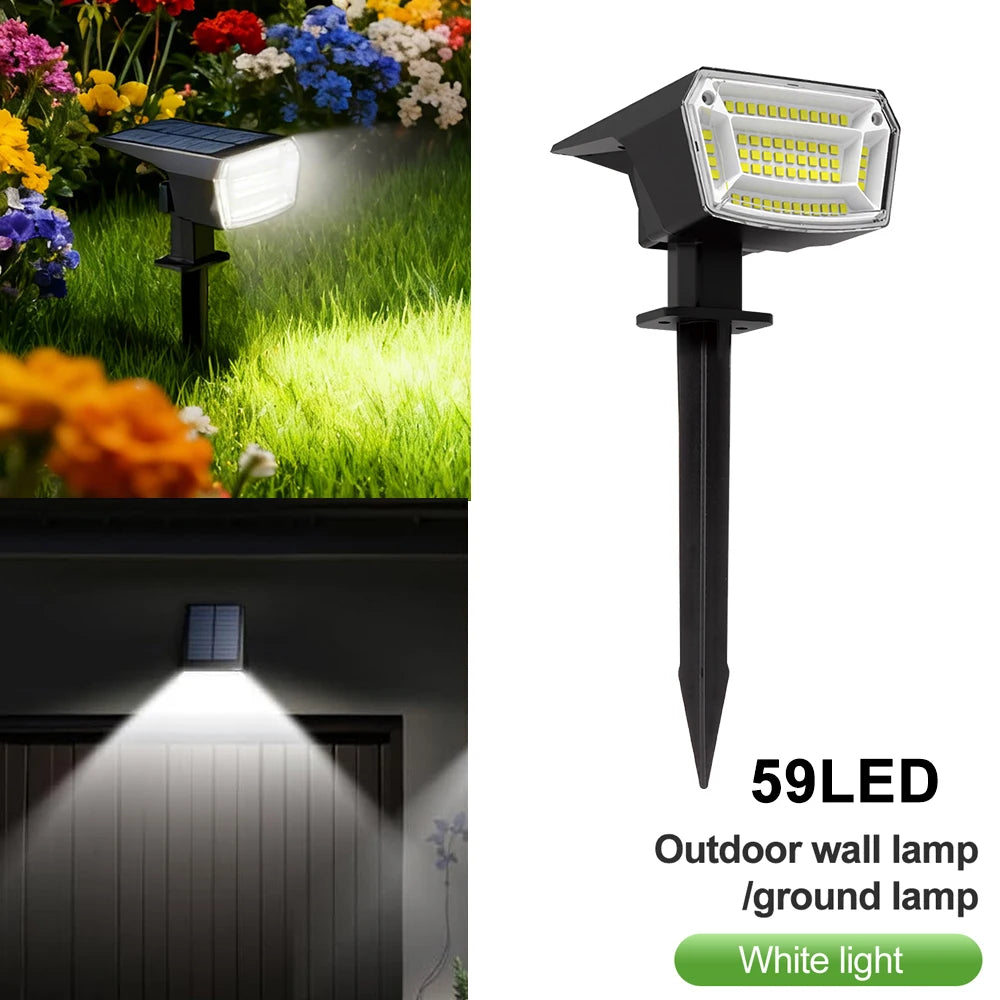 lumière solaire led ip65 59 ampoules noires moderne autonome énergie solaireextérieur decoration
