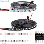 ruban led flexible smd 5050 rgb 60 84 leds noir blanc adhésif modernes points
