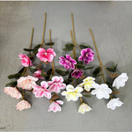 bouquet artificiel magnolia rose blanc vert feuilles vertes modernes intérieur mariage décoration maison