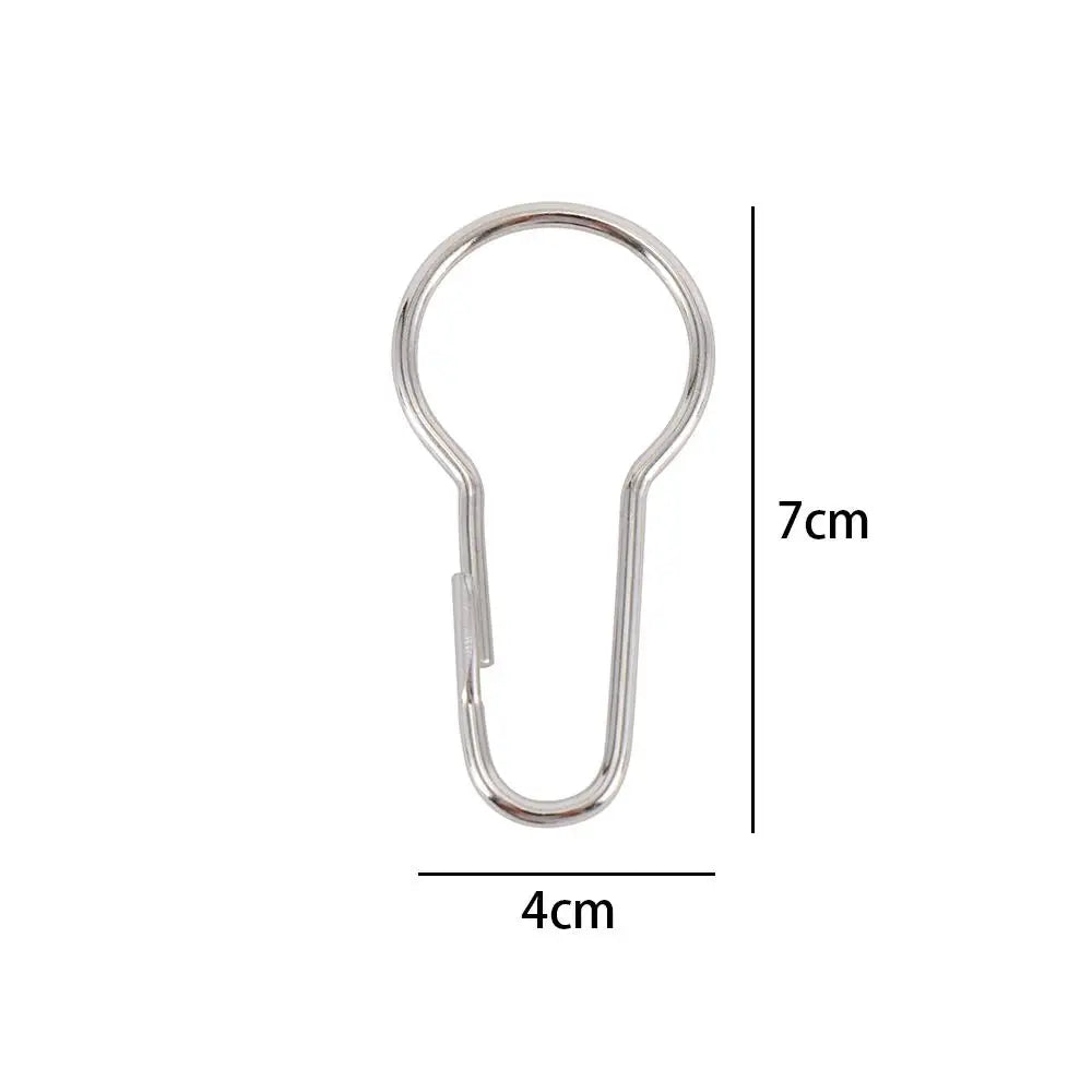 rideaux anneaux argentés modernes 50pcs opaques métal lisses maison