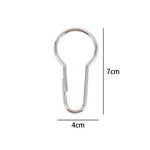 rideaux anneaux argentés modernes 50pcs opaques métal lisses maison
