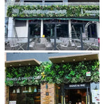 panneau mural végétal artificiel moderne feuilles fleurs variées intérieur décoration fixations métalliques