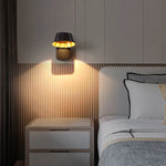 lampe murale moderne led noir doré blanc ip65 hydrofuge ondulée aluminium