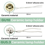projecteurs led base gu10 gu5.3 blanc noir céramique moderne fixations arrière