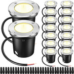 éclairage solaire led 16 spots noirs vis fixations moderne fonctionnelextérieur