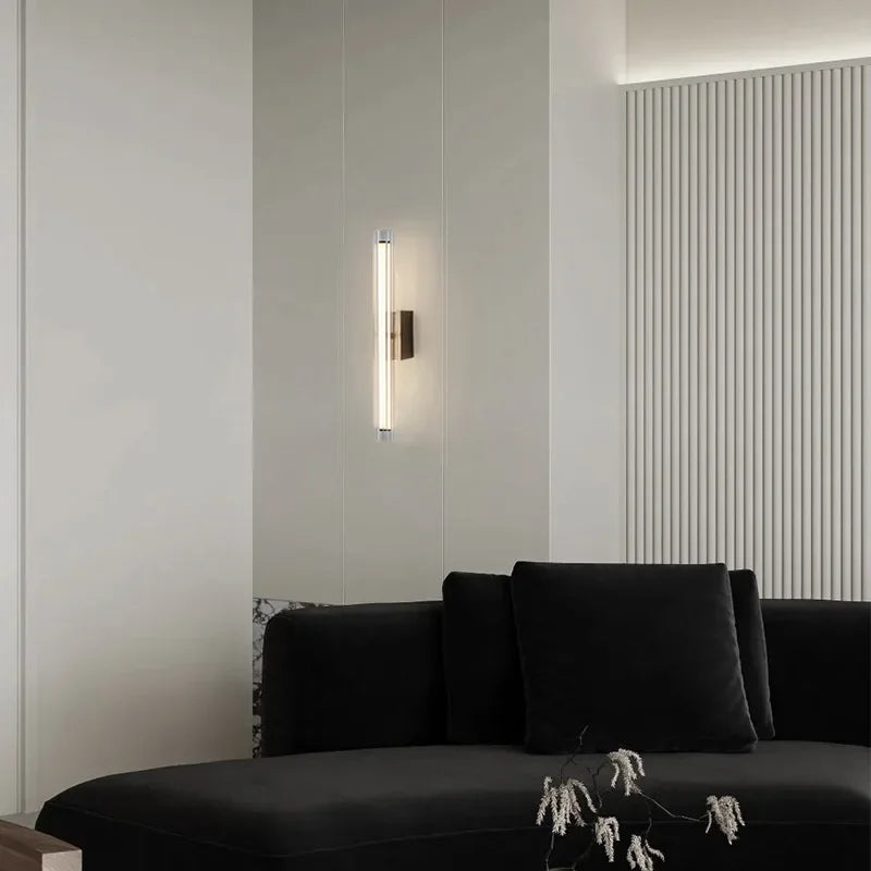 applique murale moderne minimaliste noir blanche argentée fixation murale translucide chambre coucher