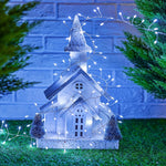 guirlande lumineuse solaire extérieure 200 led multicolore blanc chaud moderne filament festive jardin patio