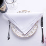 serviette table polyester unie bordure dentelle classique mariage décoration restaurant