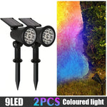 projecteur solaire extérieur réglable led rvb noir moderne jardin contemporain