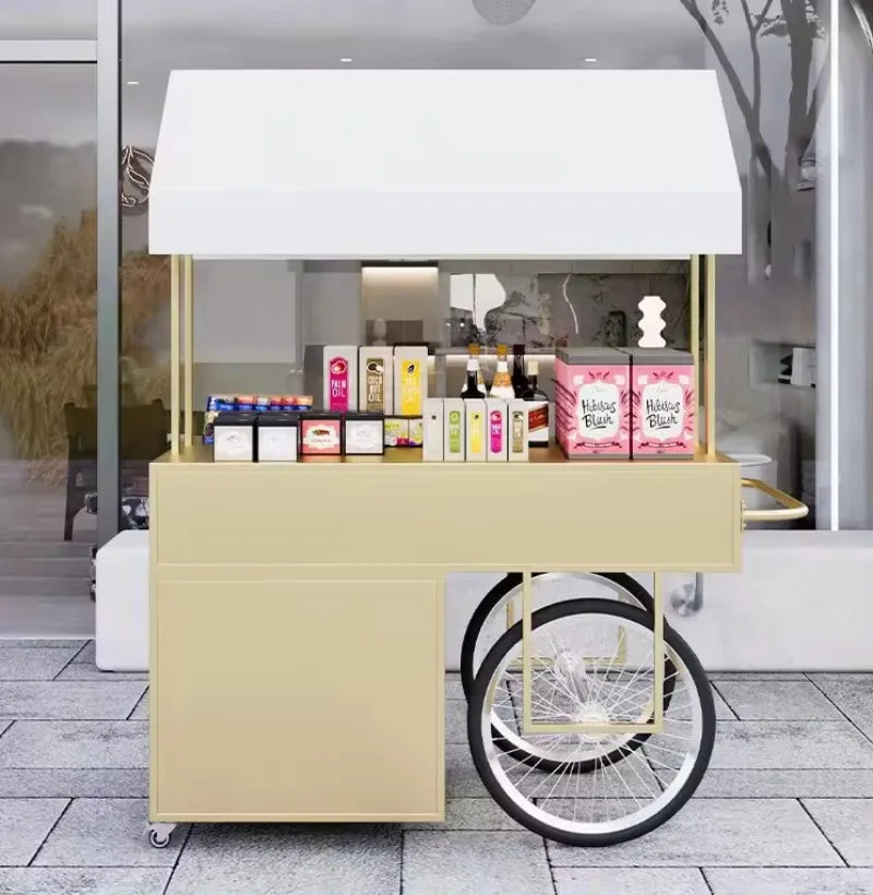 chariot roues trois auvent moderne divers produits emballés commercialDecoration mariage anniversaireMETAL