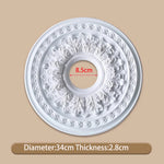 décoratif blanc ornements floraux classique 50cm diamètre 2.8cm épaisseur