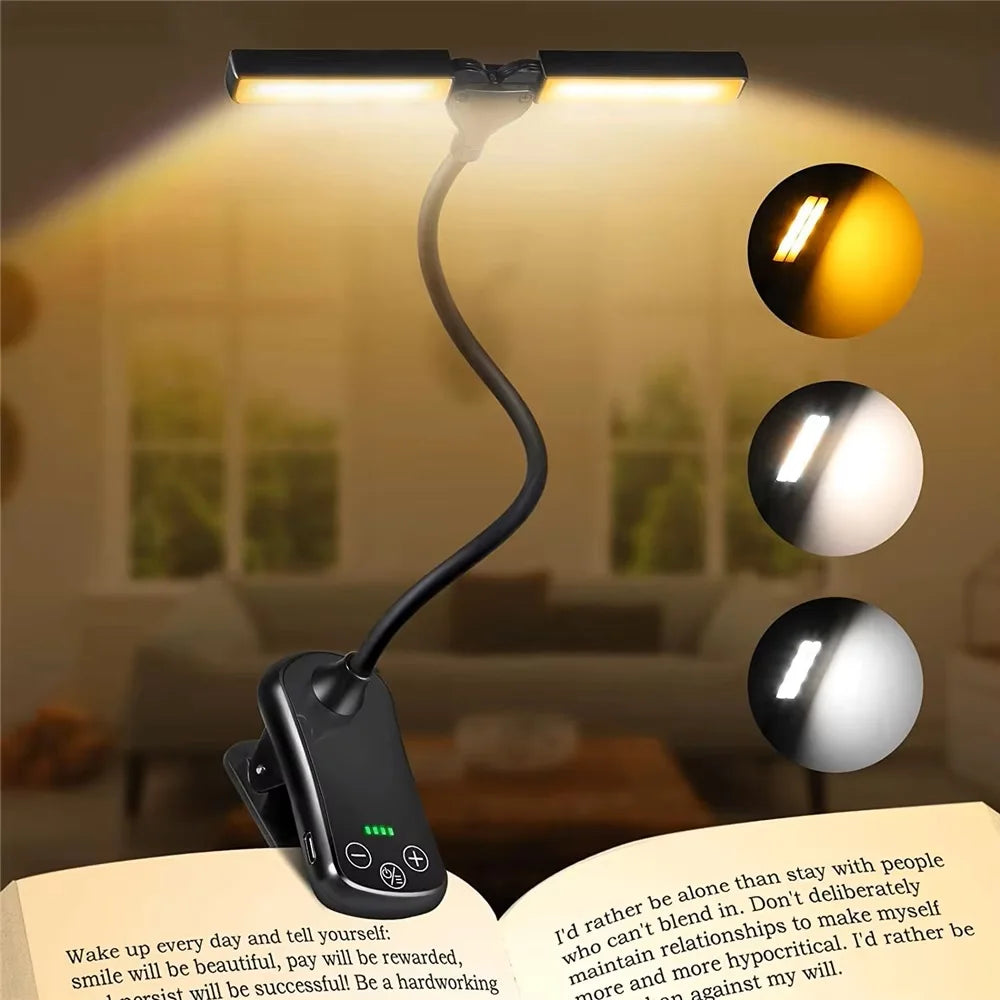 lampe lecture rechargeable led clip portable enfant noir uniforme