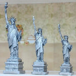 statuette statue liberté résine miniature vert turquois blanc bronze doré base inscription york usa