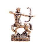 statues zodiacales bronze doré détaillées classiques base carrée étiquette nom signe zodiaque