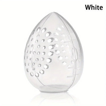 rangement maquillage transparent moderne porte tampons perforés doux blanc roseclair organisateur eponge