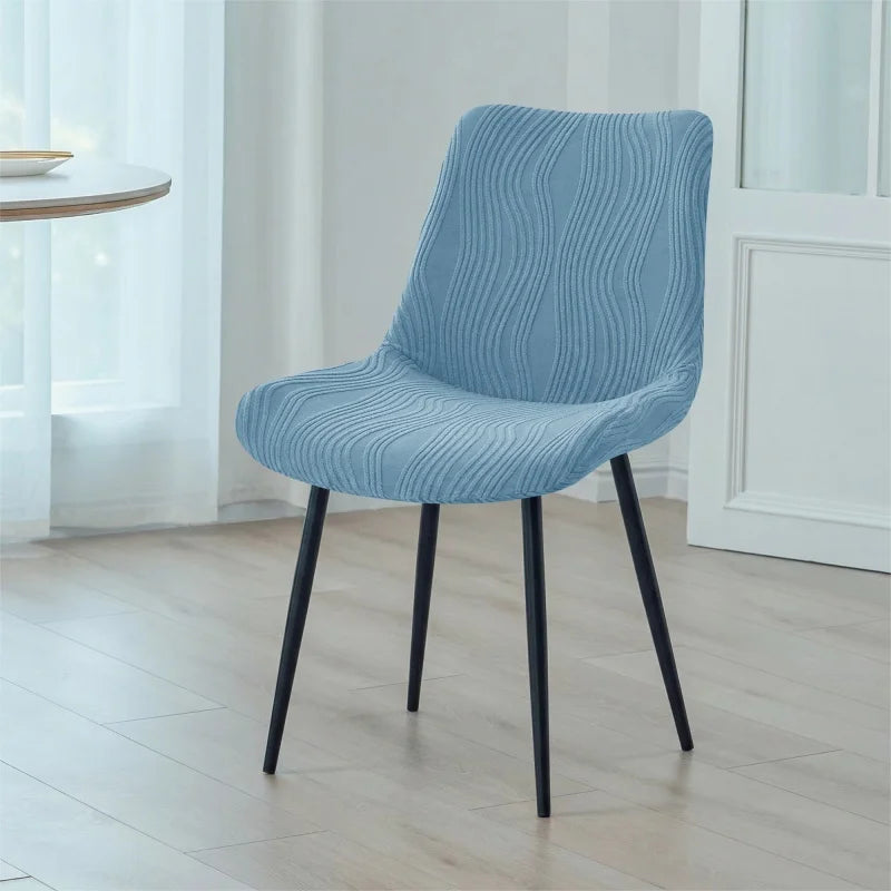 housse chaise gris rayures horizontales moderne spandex polyester