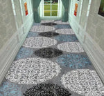tapis géométrique vintage noir beige gris salon entrée couloir facile nettoyage polyester moderne contemporainextérieur