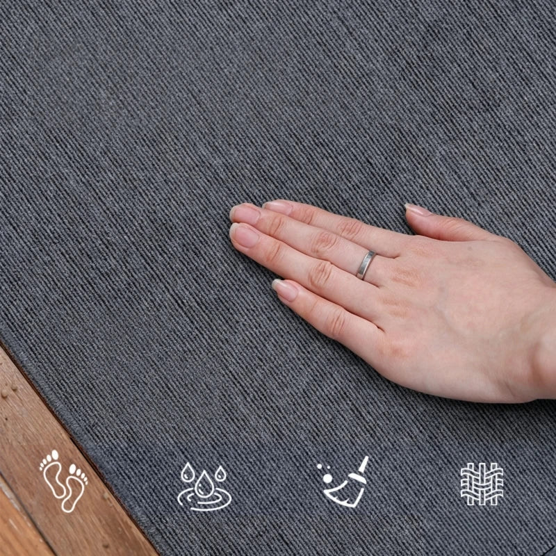tapis gris orange rayures moderne salon maison chambre décoratif couloir salle sport