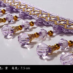 ruban décoratif violet rose doré gris vert élégant délicat motifs géométriques translucent