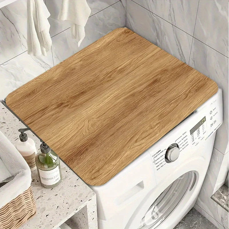 tapis protection machine laver bois moderne beige clair aspect naturel 60cm 50cm