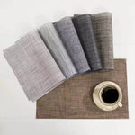 tissu polyester gris moderne résistant abrasion 100x100cm 100x150cm serviettes table