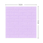 décoration murale moderne panneau adhésif brique texture blanc résistant humidité 70x77cm