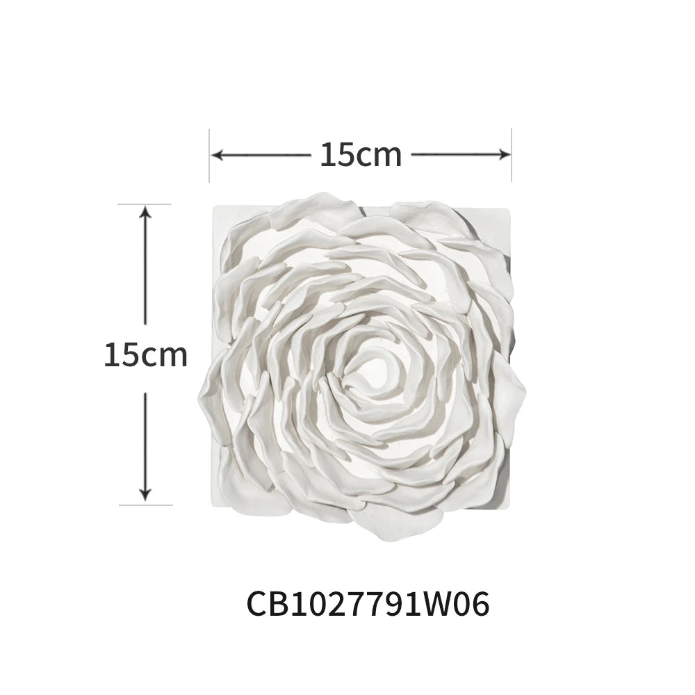 décoration murale plaque blanc relief rose moderne occasionnel fixations invisibles