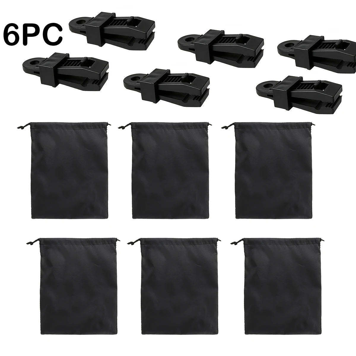 accessoires rideau extérieur clips sacs lestés tissu polyester gris noir moderne minimaliste