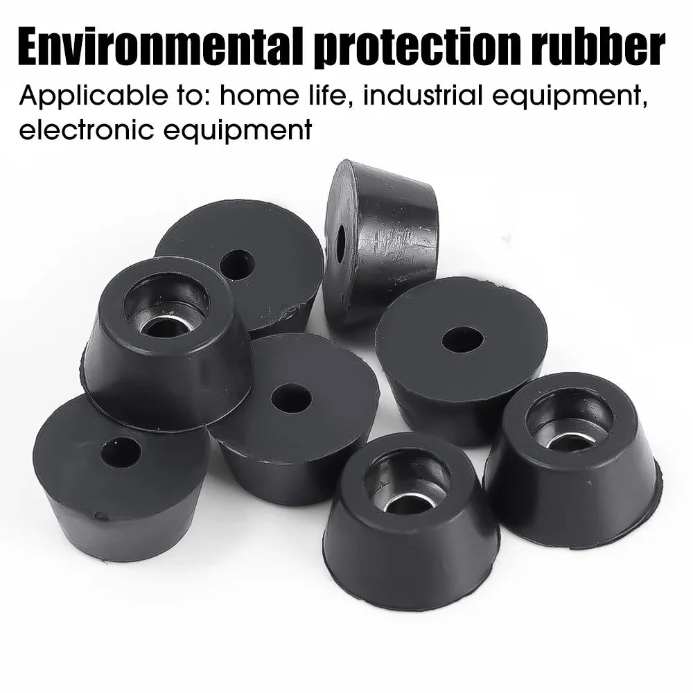 protections pieds meubles caoutchouc noir rond antidérapantes table chaise meuble