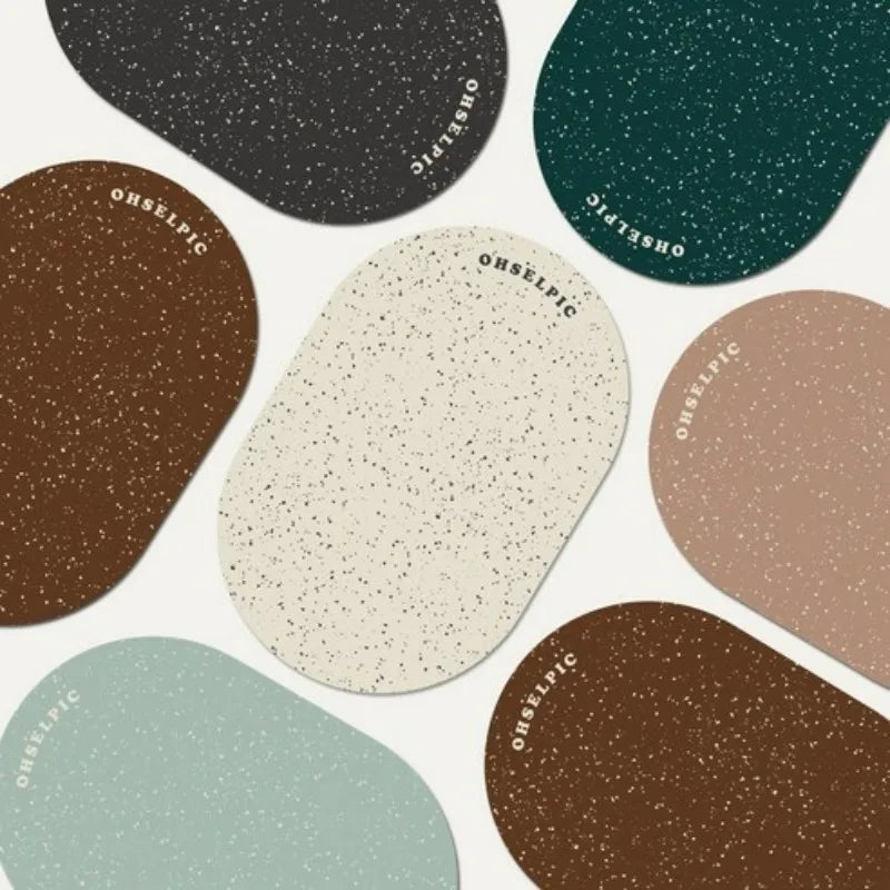 tapis salle bain antidérapant absorbant lavable blanc noir marron vert bleu moderne minimaliste points